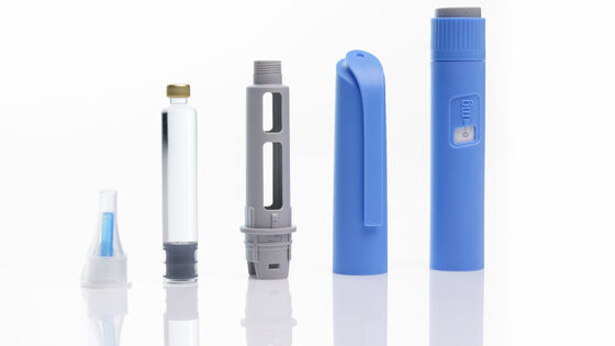 医療グレードプラスチックとステンレス鋼製、自動針収納機能付き注入器ペン、24ヶ月の保存期間